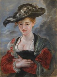 Chapeau de paille copy of Rubens by Lala Ragimov oil on panel